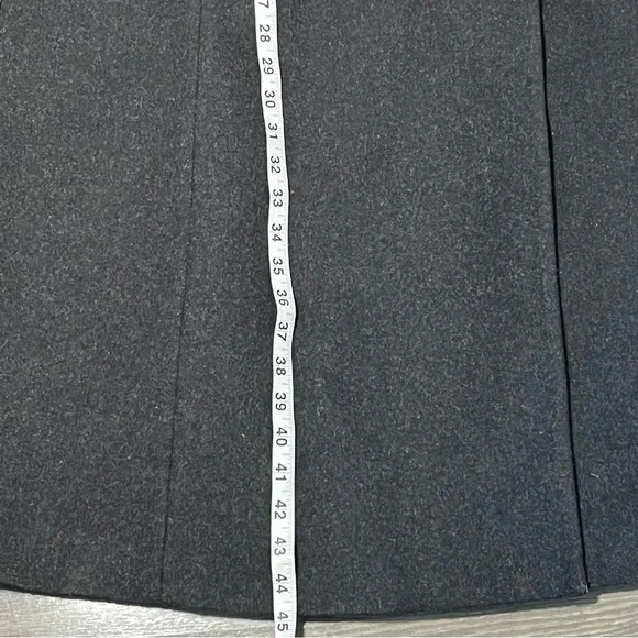 Donny Brook Womens Trench Coat Sz 14P Gray 100% Wool Lined Faux Fur Pocket - Picture 5 of 15